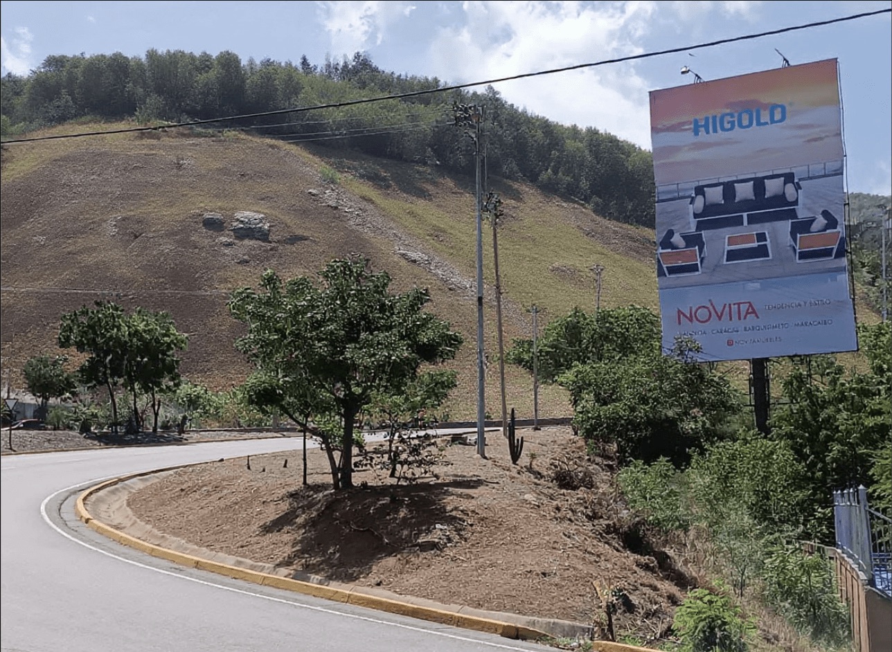 Großflächenwerbung an einer Ausfallstraße, Sortiment „Higold“.